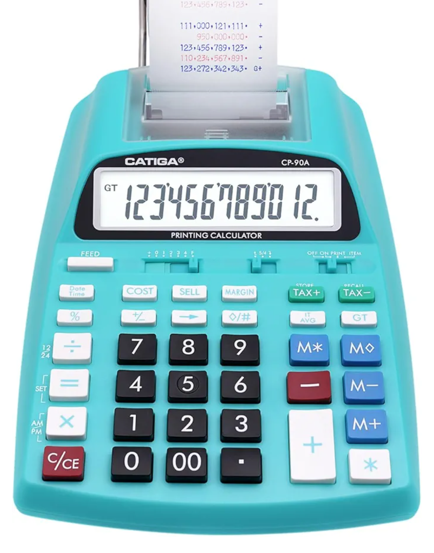 CATIGA New & Upgraded 2024 Printing Calculator Adding Machine 10 Key, Desktop Home Office Calculator with Paper Roll Print Out, Accounting Business Finance