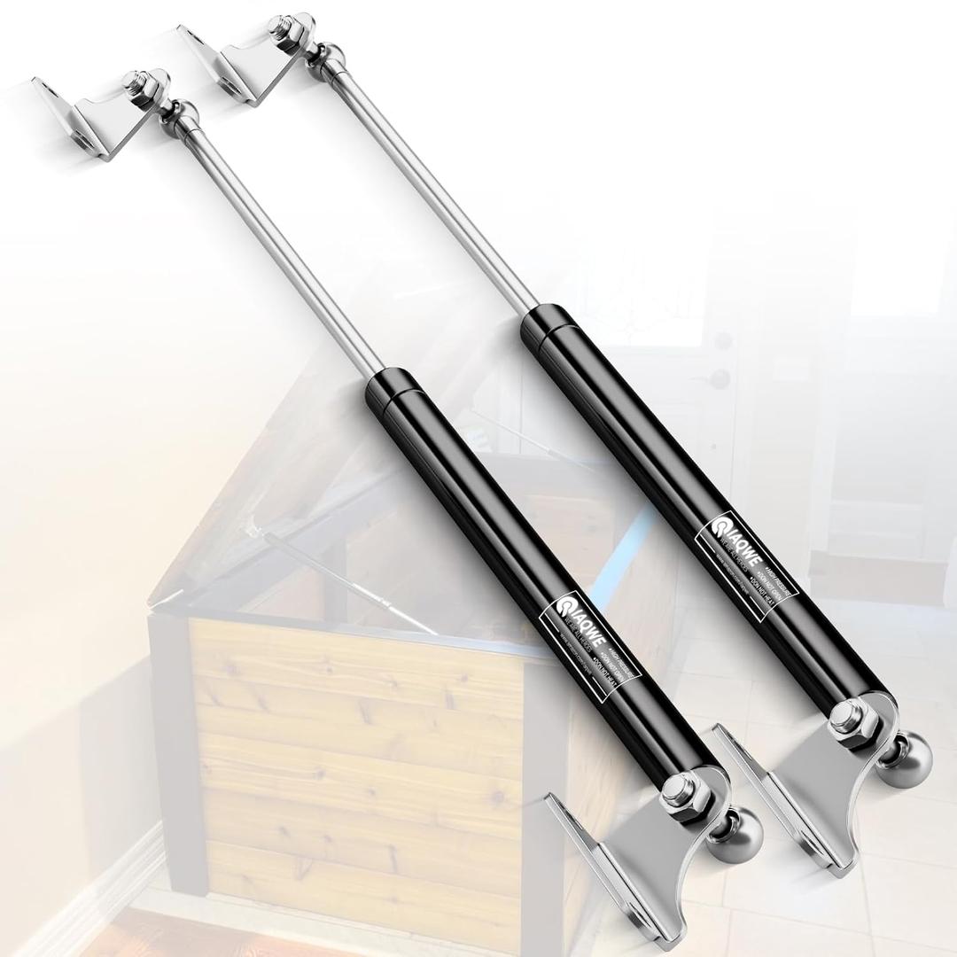 25Inch 55Lbs/245N Gas Struts Springs Shocks Lift Support for Boat Cover RV Bed Storage Heavy Duty Toolbox Lid Trash Bin Outdoor Bench Cabinet Trap Door Trailer Floor Hatch 2pcs by IAQWE