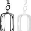 2 Pcs Clear Figure Display Bag with Keychain, Blind Box Display Case Portable Small Doll Storage Bag Zipper Closure Dustproof Collectibles Organizer for Showing Off Boxes Dolls Mini Figures