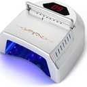 72W UV LED Nail Lamp with Fan, Rechargeable Cordless Nail Dryer, Professional Gel Polish UV Light with Portable Handle, LCD, Auto Sensor