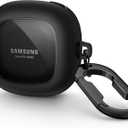 SURITCH Protective Case for Samsung Galaxy Buds FE(2023)/Buds 2 Pro(2022)/Buds 2(2021)/Buds Pro(2021)Buds Live(2020), Shockproof Sturdy Earbuds Cover for Charging Case with Heavy-Duty Carabiner, Black