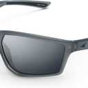KastKing Osage Polarized Sport Sunglasses for Men and Women, Ideal for Driving Fishing Cycling Running, UV Protection (Frame: Smoke Crystal /Lens: Smoke)