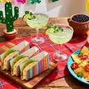 50 Pcs Taco Nights Mexican Cinco De Mayo Party Taco Holder Mexican Nacho Popcorn Unassembled Trays Snack Disposable Paper Holder Carnival Party Food Container Stand Fiesta Parties Supply