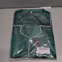 Men's Silky Satin Pajama Sets Mens Sleepwear Big and Tall Pajamas for Men Loungewear Summer Pjs Lounge Set M-5XL (Green)