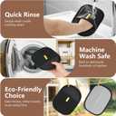 Pet Hair Removal & Grooming Gloves, Reusable Electrostatic Pet Fur Remover Mitt, Washable Shedding Brush Glove for Dog Cat, Multi Surface Lint & Fur Cleaning Tool for Furniture, Car & Carpet (1pack black and yellow)