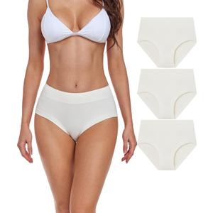 ANLIQI Womens Underwear Pack Bikini Briefs Panties Cotton Modal Moisture Wicking Soft Hipster Undies for Ladies (Small)