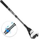 YOGES Adjustable Length VR Golf Club Handle Compatible with Oculus Quest 2 Accessories, Virtual Reality Controller Attachment, Simulator Real Golf Game Bat Adapter for Golf+, Walkabout Mini Golf (Black/Grey)