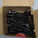1/2" x 3-1/2" Lag Bolts (25 PCS) Black Lag Screws for Wood, Double Anti-Rust Coatings, Heavy Duty Hex Head with Washers