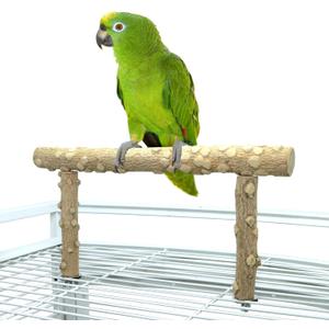 Bird Perch Stand, Bird Cage Top Perch Gym,Natural Wood Parrot Branch for Small Medium Large Parrot (M)
