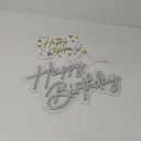Happy Birthday Neon Sign for Wall Decor, Warm White LED Neon Light Signs, Art Decoration Happy Birthday Neon Light Sign for All Birthday Party Decoration with 2 Pcs Pasters (1712 Inch)