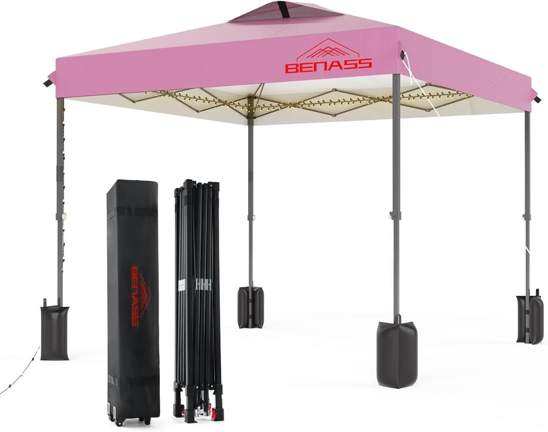 12x12 Pop Up Canopy, Easy Up Canopy Tent, Pink