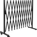 SMONTER Expandable Barricade Gate, 129" Metal Safety Barrier Gate with Casters, Accordion Garden Yard Fence Portable Dog Gates with Latch Indoor Outdoor (129"/10.75ft extendable)