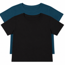 Kole Meego Cotton Workout Tops for Women Crop Tops Trendy Going Out Tops Gym High Neck Summer Shirts 2 Pack  S