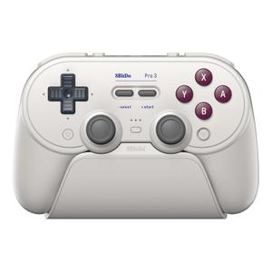 8BitDo Pro 3 Bluetooth Controller for Switch/Switch 2 TMR Joysticks, Swappable ABXY Buttons, Pro Back Buttons, Charging Dock, Hall Effect Triggers, for Windows, Apple, SteamOS, Android - G Classic