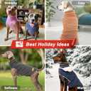 KYEESE 2Pack Dog Sweater Turtleneck Pet Coats Warm Dogs Clothes Pullover Dog Sweaters for Large Dogs Soft Pets Sweatshirt Stretchy Pet Sweater Large Size Pets (XXX-Large (55-75lbs), 2# Stripe+Navyblue)