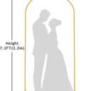 Wokceer 7.2 FT Wedding Arch Backdrop Stand, Gold Metal Arch Backdrop Stand for Wedding Ceremony Birthday Party Bridal Baby Shower Photo Booth Garden Floral Balloon Arches Decoration