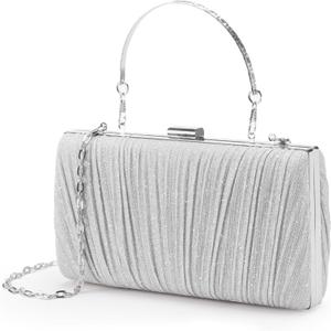 Clutch Purses for Women Evening Clutch Pleated Evening Handbag with Prom Party Wedding Engagement