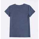 RoseSeek Women's Letter Print T Shirts Crewneck Short Sleeve Tee Tops Streetwear Tops Blue Medium