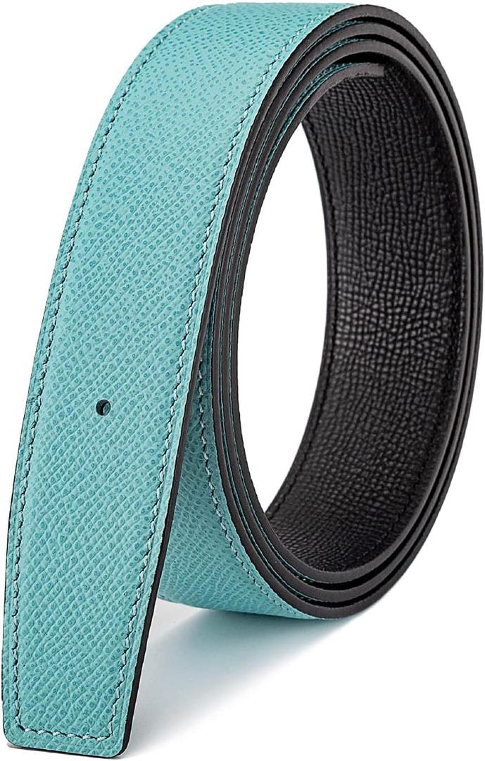 Vatee's Men/Women Reversible Genuine Leather Replacement Belt without Buckle 1.5"/1.25" Wide
