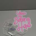 You Belong Here Neon Lights,LED Neon Signs for Wall Decor, Neon Light Sign Neon Room Decor,USB Night Lights for Bedrooms, Shops, Bars, Parties, Wedding, Holiday Gifts-Pink