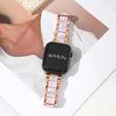 My Pretty Strap - Compatible Apple Watch Band Strap, Stainless Steel Fashion iWatch Replacement Strap- Easy Resizing, No Tool Needed, Fits Most Wrists- Series 1-11, SE and Ultra