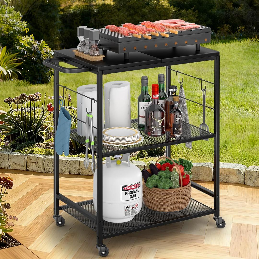 Mobile barbecue cart