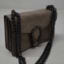 Aiqudou Crossbody Bag and Satchel Purse for Women - Fashion Snake Print Chain Purse Luxury PU Leather HandBag