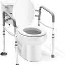 Medical king Toilet Safety Rail - Adjustable Detachable Toilet Safety Frame with Handles Heavy-Duty Toilet Safety Rails Stand Alone - Toilet Safety Rails for Elderly, Handicapped - Fits Most Toilets