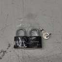 Puroma 2 Pack Keyed Padlock with 3 Keys Alike, 1.1 Inch Locker Lock 40mm Heavy-Duty Locks for Gate Fence Hasp Cabinet Toolbox School Gym Locker (Black)