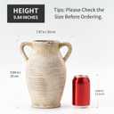 Emotionally Grounded Vase, Vaseking Large Ceramic Rustic Vase with 2 Handles, 9.8 inch Minimalist Decorative Farmhouse Tall Vases for Home Decor, Living Room, Enterway, Table Decoration, Gray