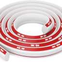 TIS Peel and Stick Trim Molding with 3M Tape  118 Inch White Flexible PVC Trim, Corner Molding Trim Peel and Stick, Flexible Quarter Round Molding for Floor Trim and Edges