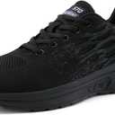 STQ Womens Air Running Shoes Non Slip Athletic Tennis Walking Workout Sneakers (6, 533 All Black)