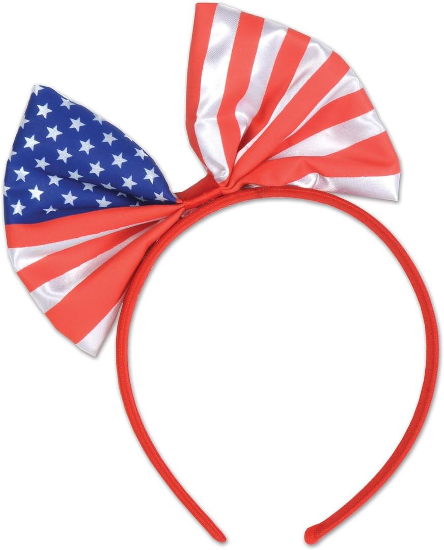 Beistle American Flag Bow Patriotic Headband | 1 Pc.