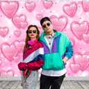 Pink Heart Early 2000s Backdrop Y2K Party Decorations,90s Old School Backdrops for Glamour Photoshoot Women 18th 30th Birthday Banner Background Girls Kids Portrait Selfie Props 10x7ft