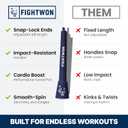 5mm PVC Jump Rope for Fitness | Adjustable Indoor/Outdoor Skipping Rope with Unbreakable Handles | Ultra-Strong PVC & White Grips (Sky Blue)