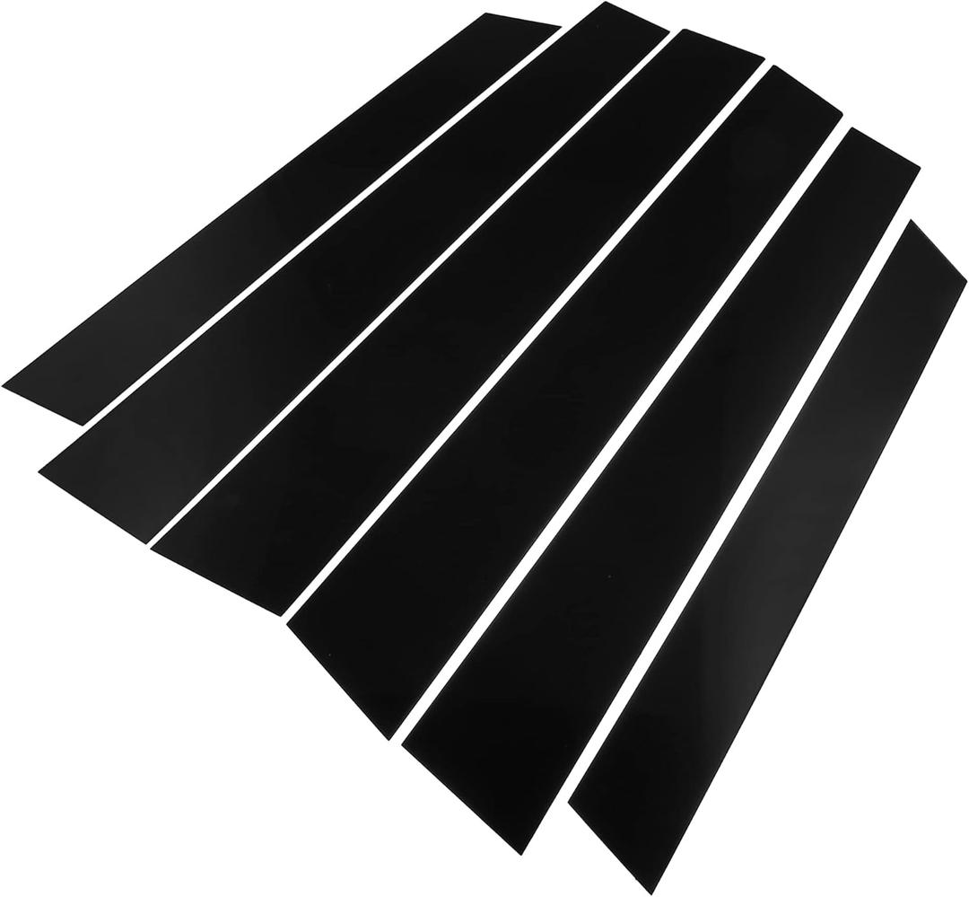 X AUTOHAUX 1 Set Glossy Black Car Door Window Pillar Posts Cover Trim Exterior Anti-Scratch Stickers for Honda CRV 2007-2011