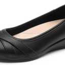 DREAM PAIRS Women's Ballet Flats Business Office Work Dress Shoes Comfortable Dressy Flats for Women (10, Black)