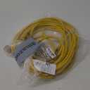 50 ft 12/3 Outdoor Extension Cord Waterproof Heavy Duty with Lighted Indicator End 12 Gauge 3 Prong, Flexible Cold-Resistant Long Power Cord Outside, 15Amp 1875W SJTW Yellow ETL Listed