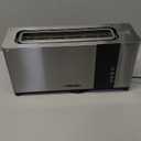Mueller UltraToast Full Stainless Steel Toaster 2 Slice, Long Extra-Wide Slots with Removable Tray, Cancel/Defrost/Reheat Functions, 6 Browning Levels with LED Display, Housewarming Gifts New Home
