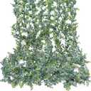 20 Pcs 5.9ft Artificial Eucalyptus Garland Greenery Eucalyptus Leaves Vines Faux Silk Silver Dollar Eucalyptus Vines Plants for Wedding Party Tables Centerpieces Backdrop Arch Wall (Stylish Style)