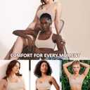 Werkiss Wireless Bralettes Natural Lift Racerback Bras for Women No Underwire Light Support Sports Bra (L)