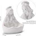 Virgin Mary Statue, Catholic Gifts for Women, Virgin Mary Keepsake Rosary Holder, 5.5" Blessed Mother Statues, Catholic Decor (White)