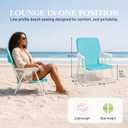 CARIBBEAN JOE Folding Beach Chair, 1 Position Lightweight and Portable Foldable Outdoor Camping Accessories with Carry Strap (Bold Stripe, 225lbs Capacity)
