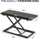 Omhuzsyo Standing Keyboard Tray Keyboard stand, Adjustable Height Keyboard and Mouse Riser for Desktop,For Ergonomic Sit Stand Workstations With Wrist RestLaptop Desk 26.7 x 11.7 Inch(Black)