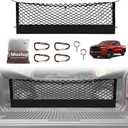 Muslogy Truck Bed Cargo Net Trunk Netting Compatible with Dodge Ram 1500 2019-2025 2026 Accessories, Pickup Cargo Organizer SUV Sedan Storage Net w/Heavy Duty Carabiners
