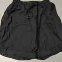 SHEWIN Womens Shorts Lightweight Bermuda Shorts for Women Casual 5 Inch Inseam Summer Linen Shorts with Pockets (Black, M)