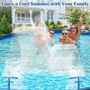 Dual Spray Pool Fountain with Adjustable Waterfall Aerator & Sprinkler, Universal Fit for Above Ground Pools, Swimming Pool Chiller Cools 10F, Swimming Pool Accessories Pool Decor