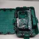 Hrensaw IP54 Large Outdoor Electrical Box w/ 8 Cable Seal Entry, Bundle w/ 3 Small Weatherproof Extension Cord Safety Box, Protect Power Strip, Timer Outlet Plug, Holiday Lights Decoration,Green