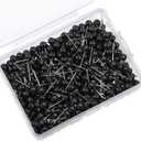 500 Pack Map Push Pins Bulk 1/8 Inch Black Map Tacks Traveling Bulletin Board Supplies Small Round Head Push Pins Thumb Tacks for Travel Picture Photo Wall DIY Craft Home School Office