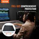 VEVOR Sound Dampening Blanket, 96" x 80", Extra Large Studio Grommeted Blanket with Grommets, Light Blocker for Door Acoustic Noise Blocking Blanket Studio Sound Absorption Sheet, Black